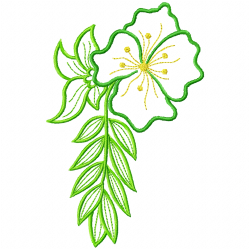 Flowers And Tree Embroidery Design 4